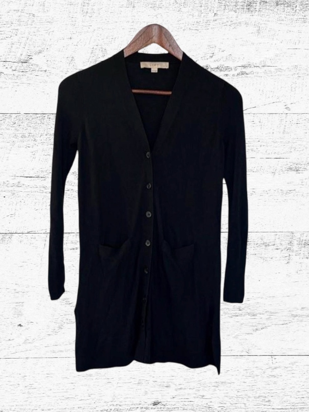 Loft Black Long Cardigan
